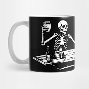 skeleton drinking beer Mug